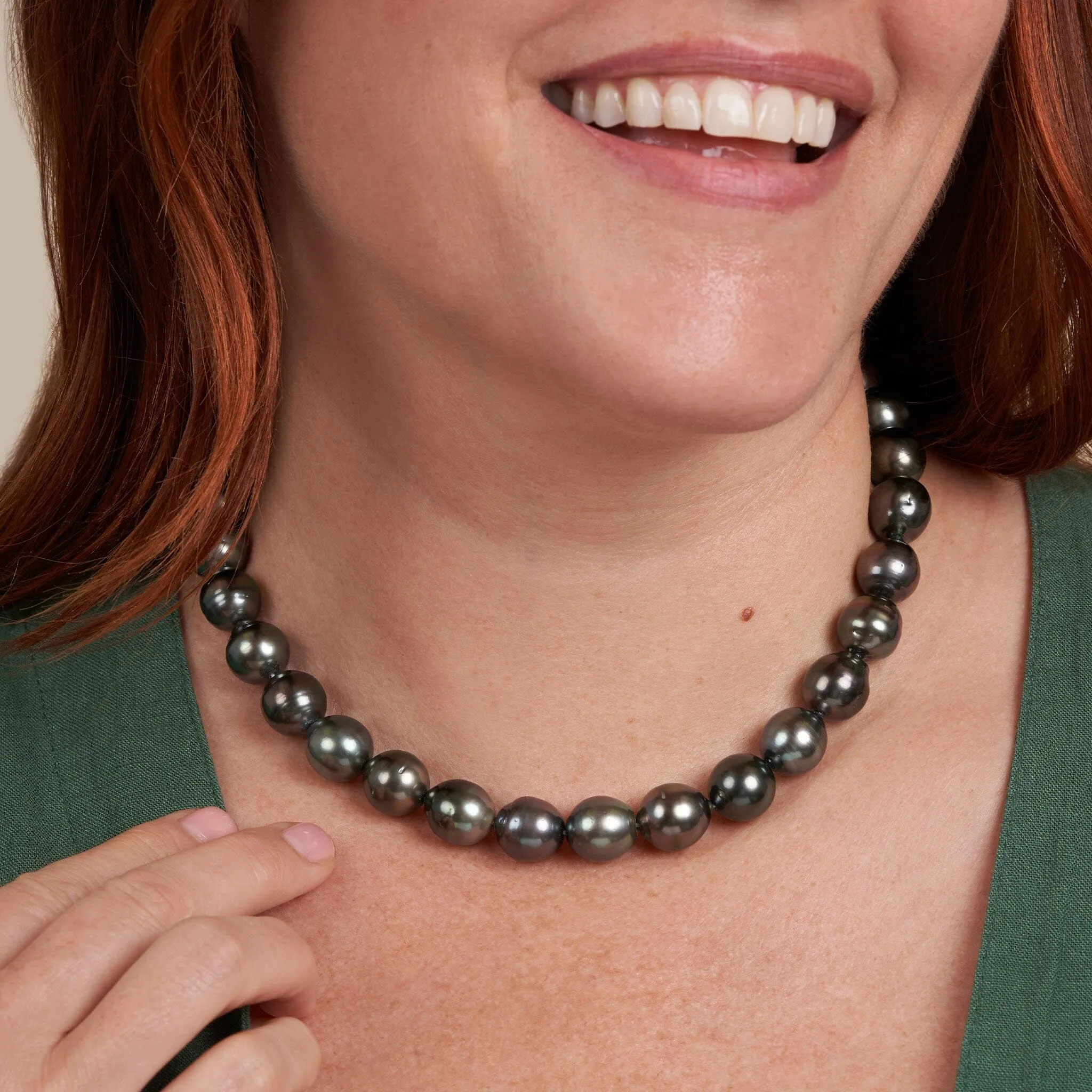 11.9-12.9 mm AA /AAA Tahitian Drop Pearl Necklace