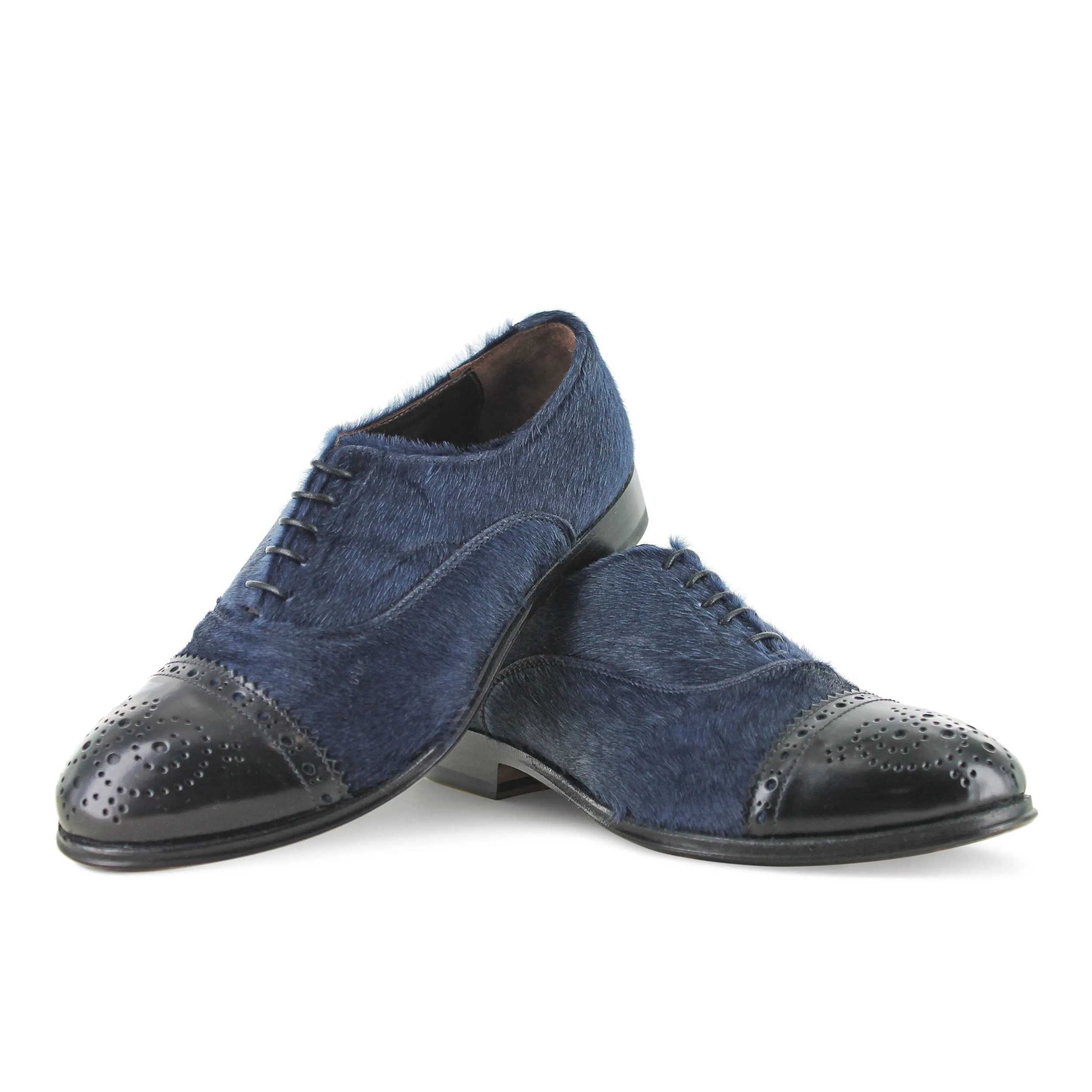 1345 - Blue Brogue Shoe