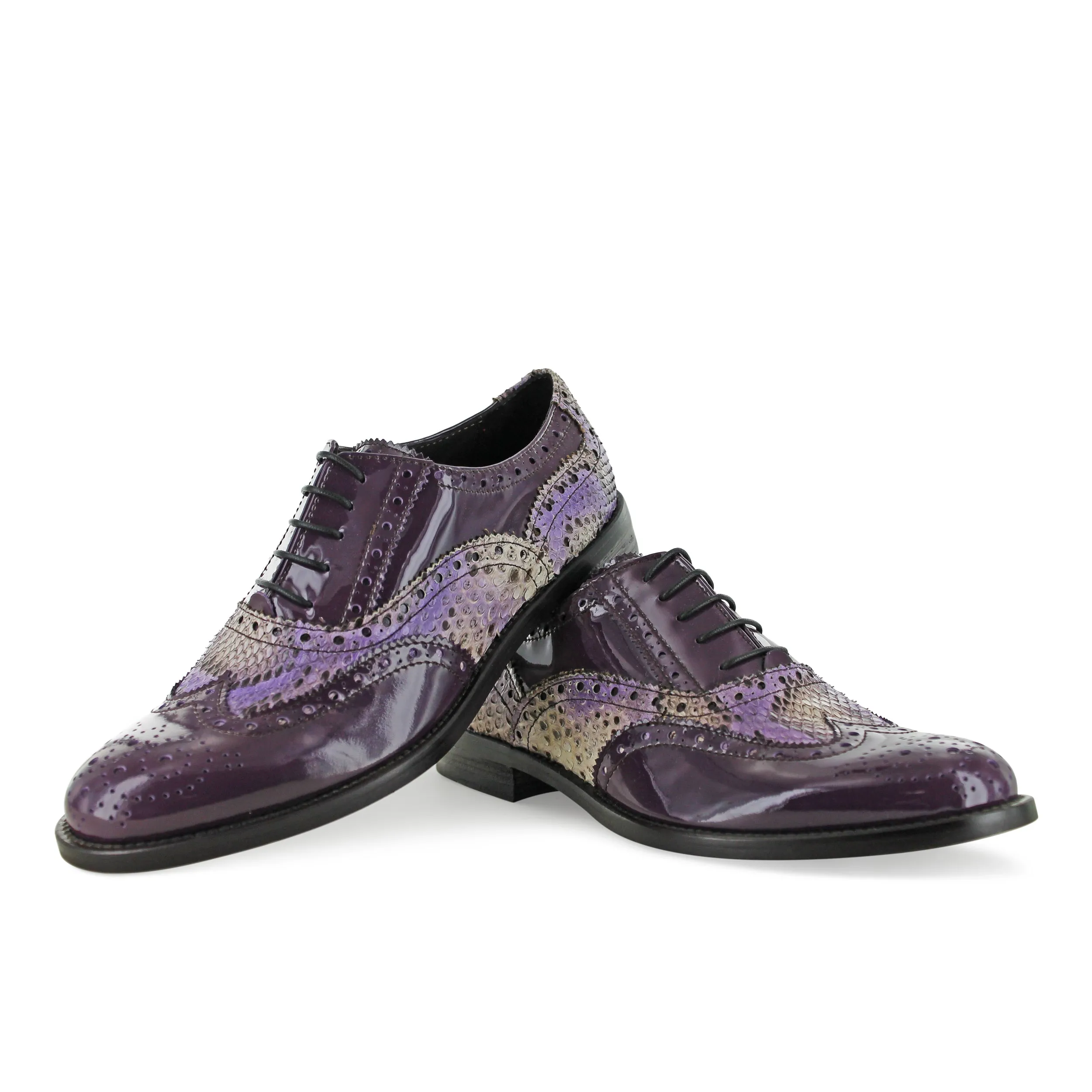 15513 - Purple Patent Brogue