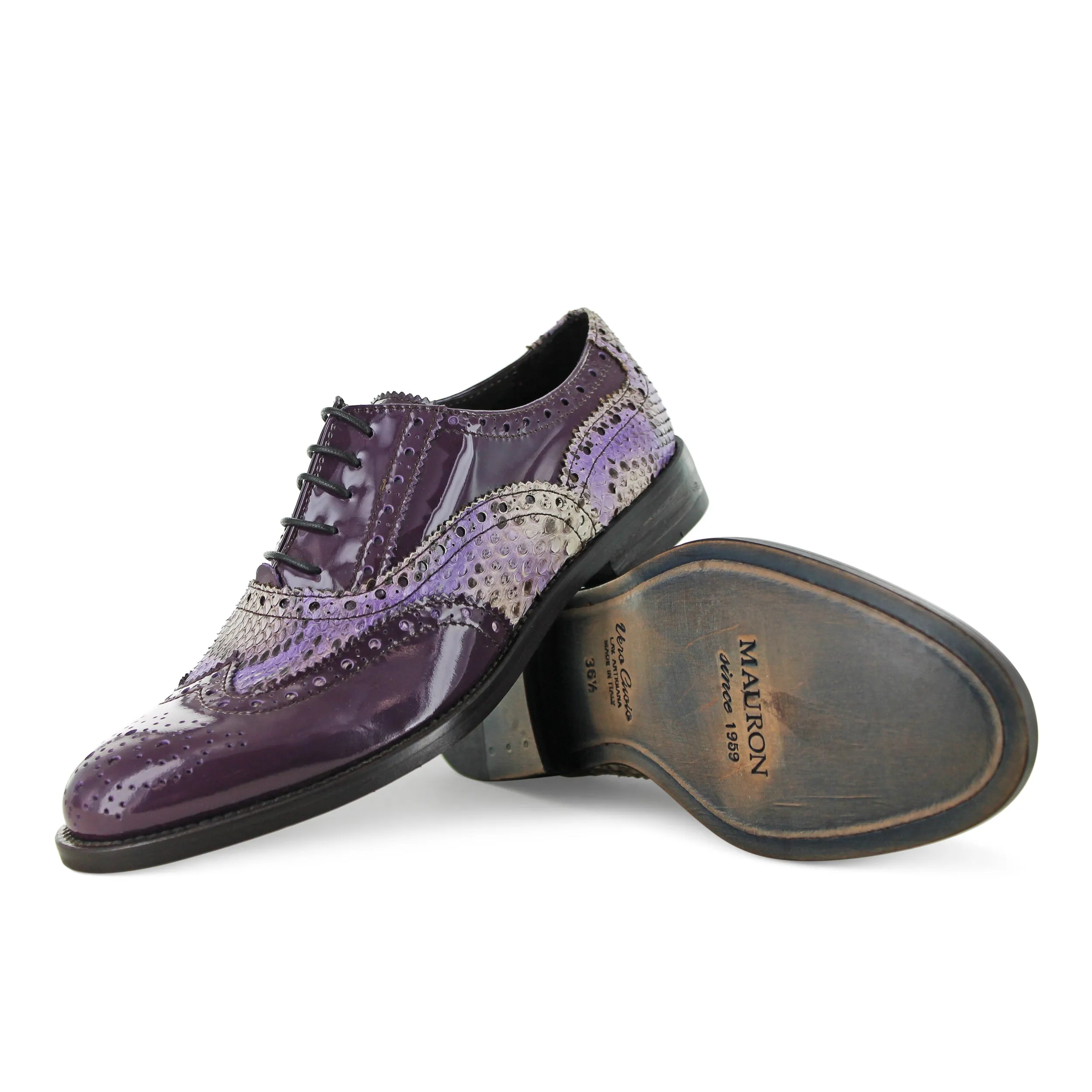 15513 - Purple Patent Brogue