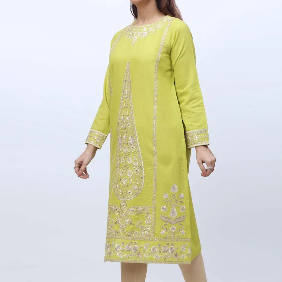 1PC- Embroidered Khaddar Shirt PW9098