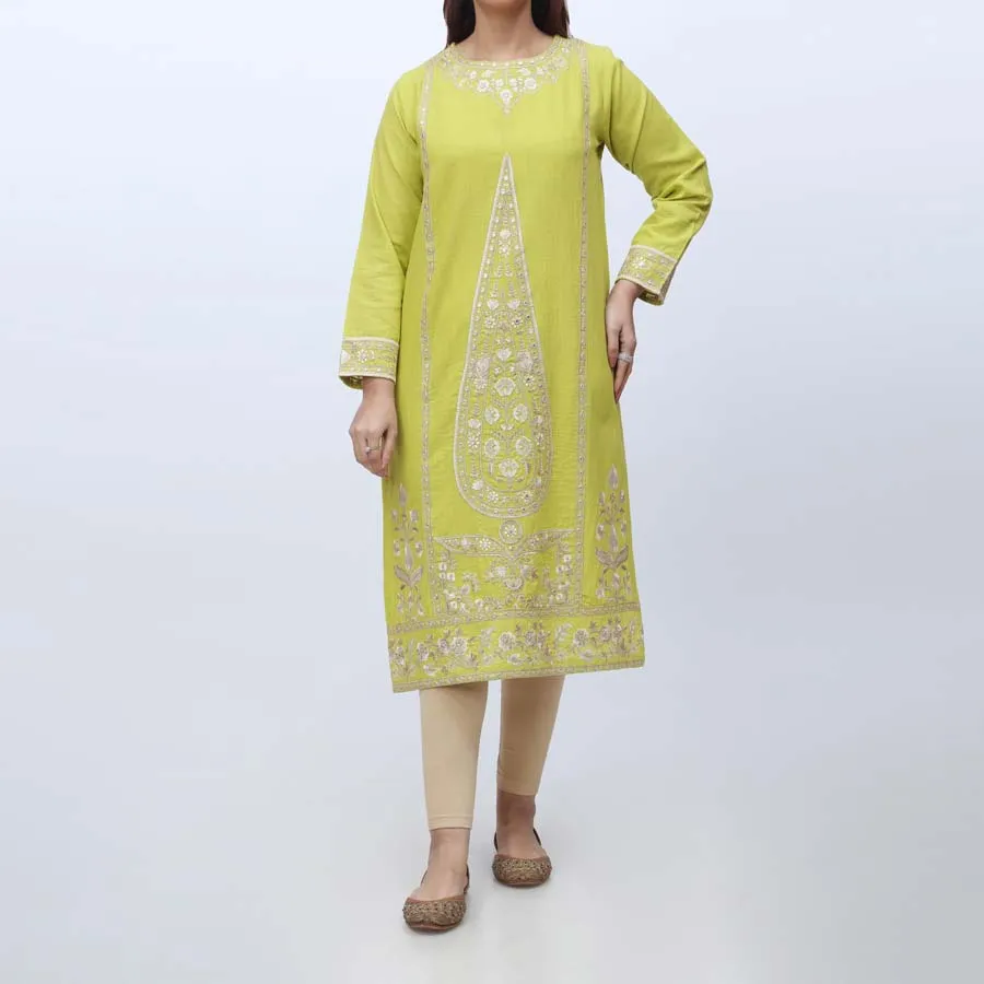 1PC- Embroidered Khaddar Shirt PW9098