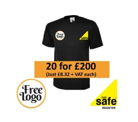 20 for £200 Gas Safe FREE LOGO T-Shirts