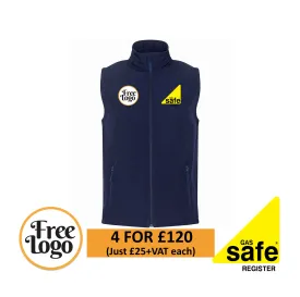 4 x Gas Safe FREE LOGO Gilet Bodywarmers