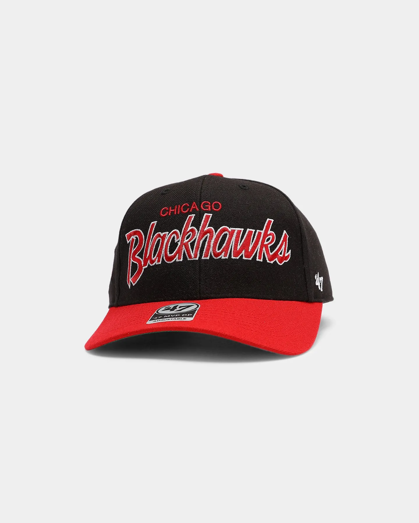 47 Brand Chicago Blackhawks Script MVP DP Snapback Black