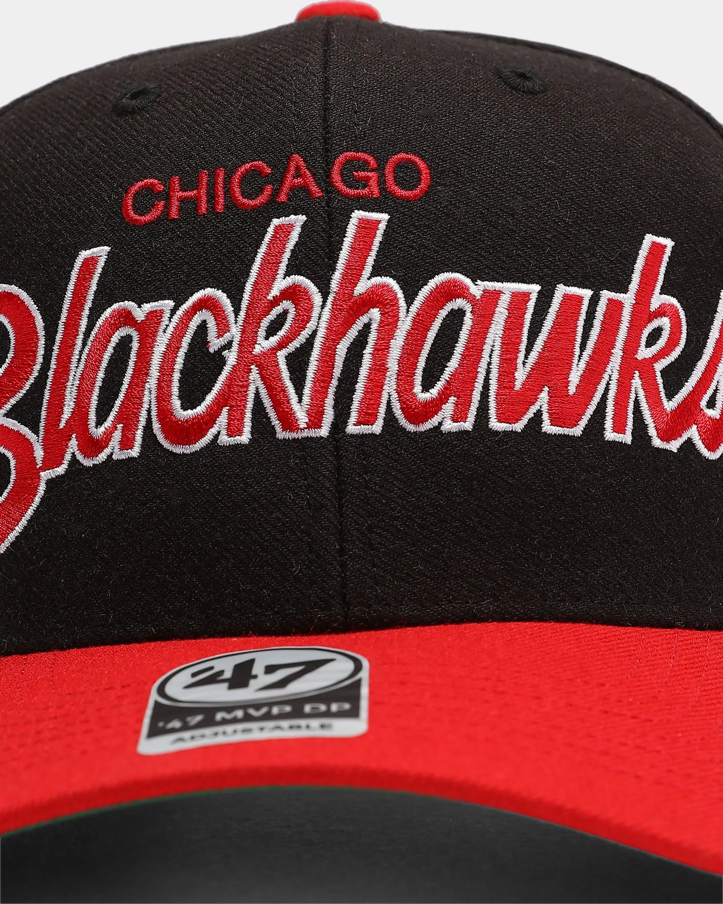 47 Brand Chicago Blackhawks Script MVP DP Snapback Black