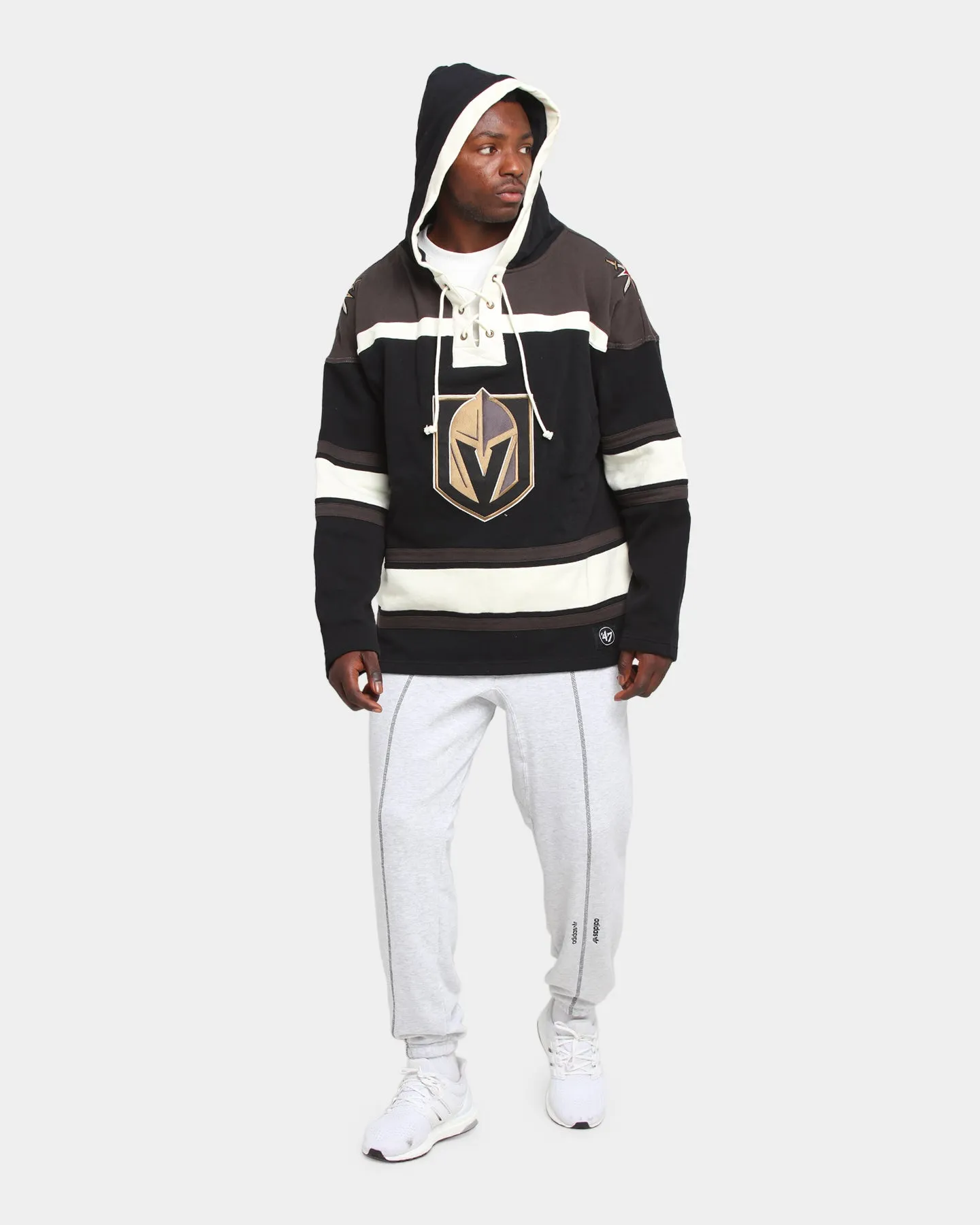 47 Brand Golden Knights Superior Lacer Hoodie Jet Black/Dark