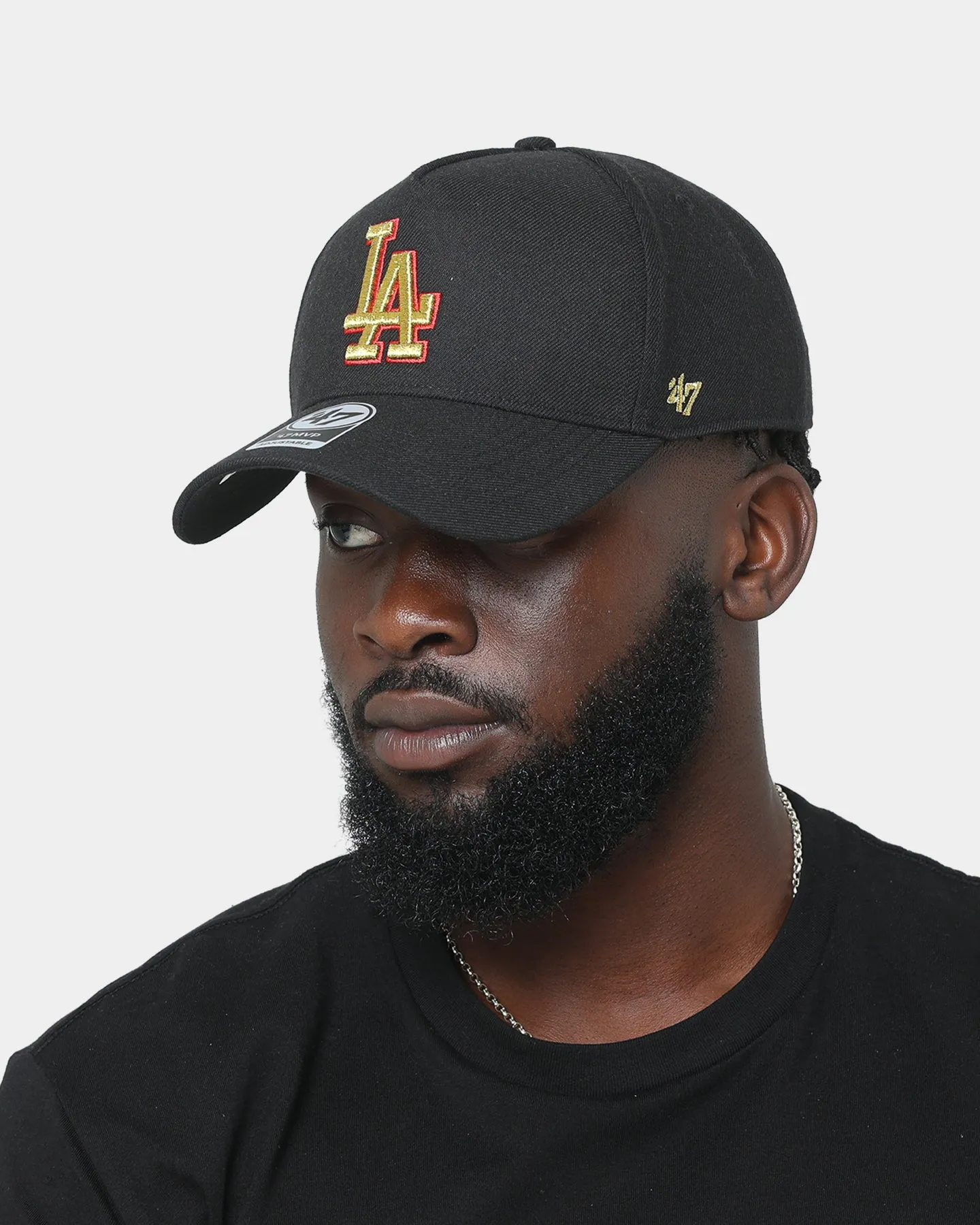 47 Brand Los Angeles Dodgers Replica MVP DT Snapback Black/Gold/Red