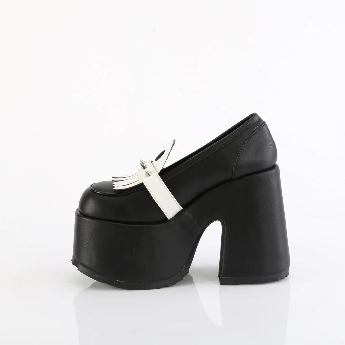 5 Inch Heel CAMEL-58 Black Pu