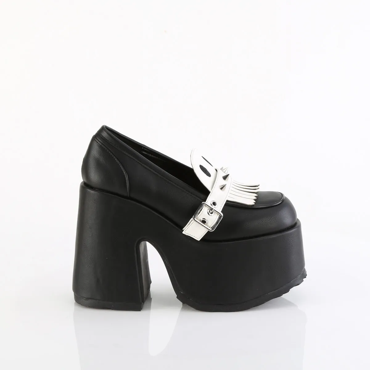 5 Inch Heel CAMEL-58 Black Pu