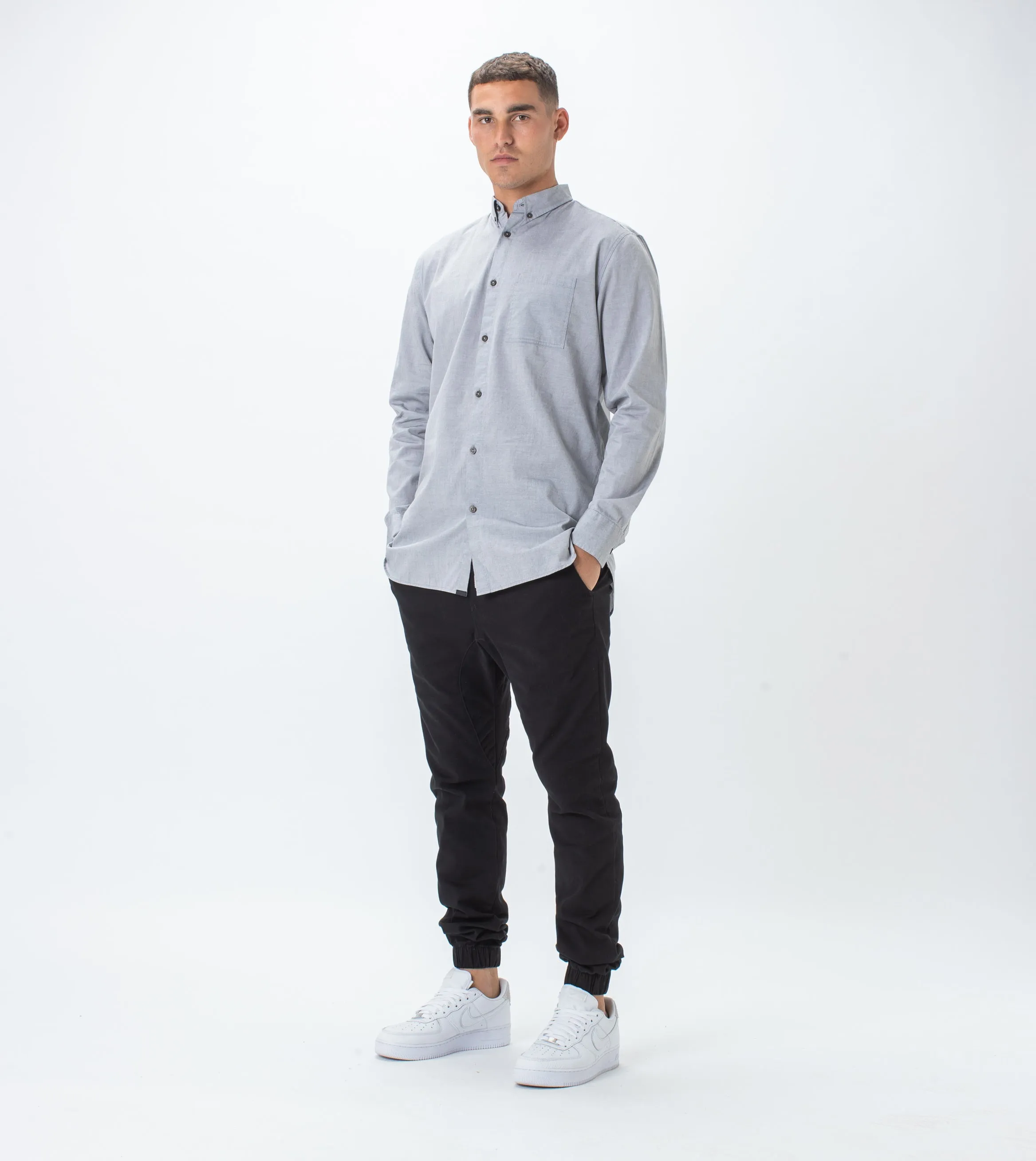 7 Foot LS Oxford Shirt Ash