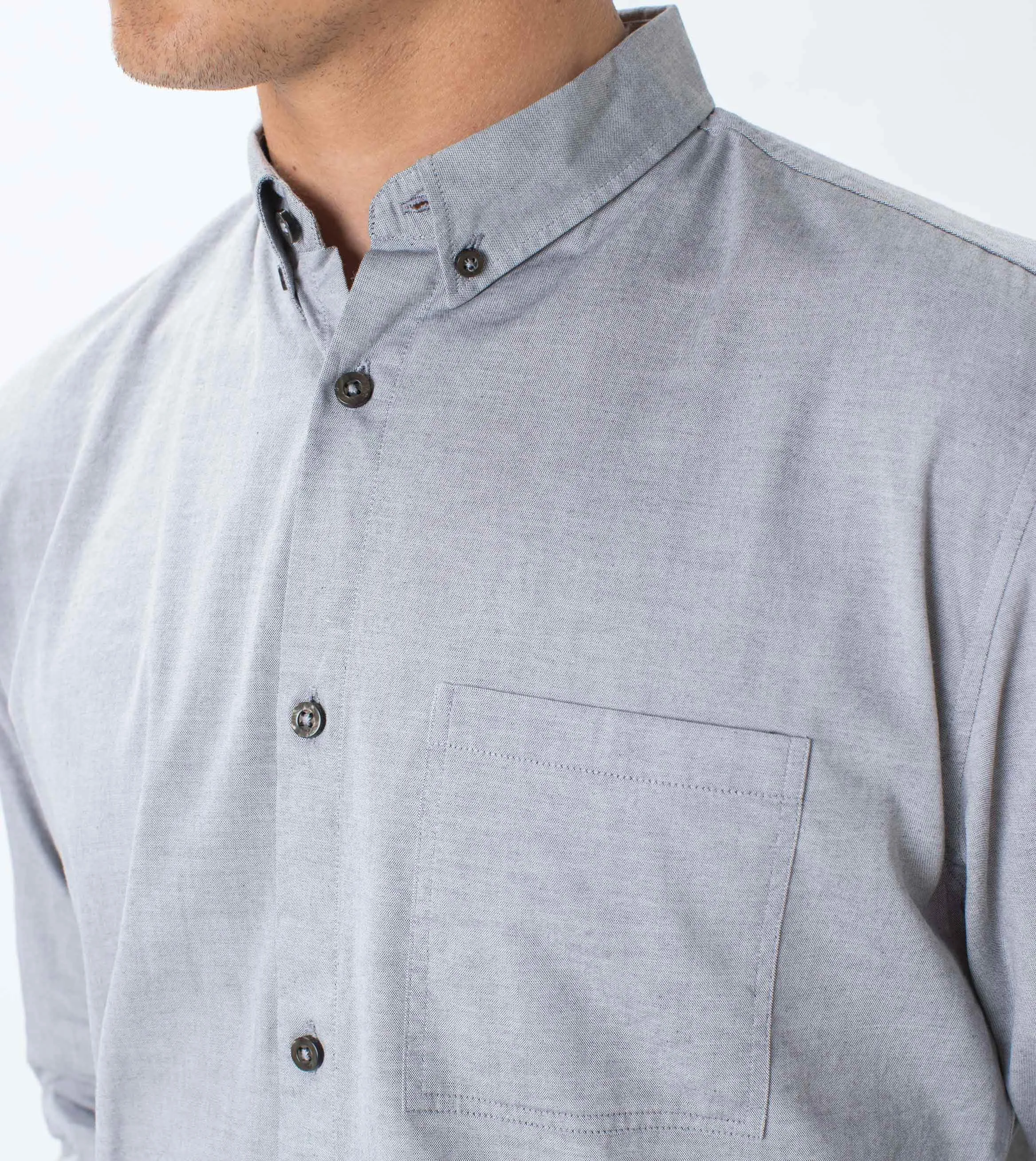 7 Foot LS Oxford Shirt Ash