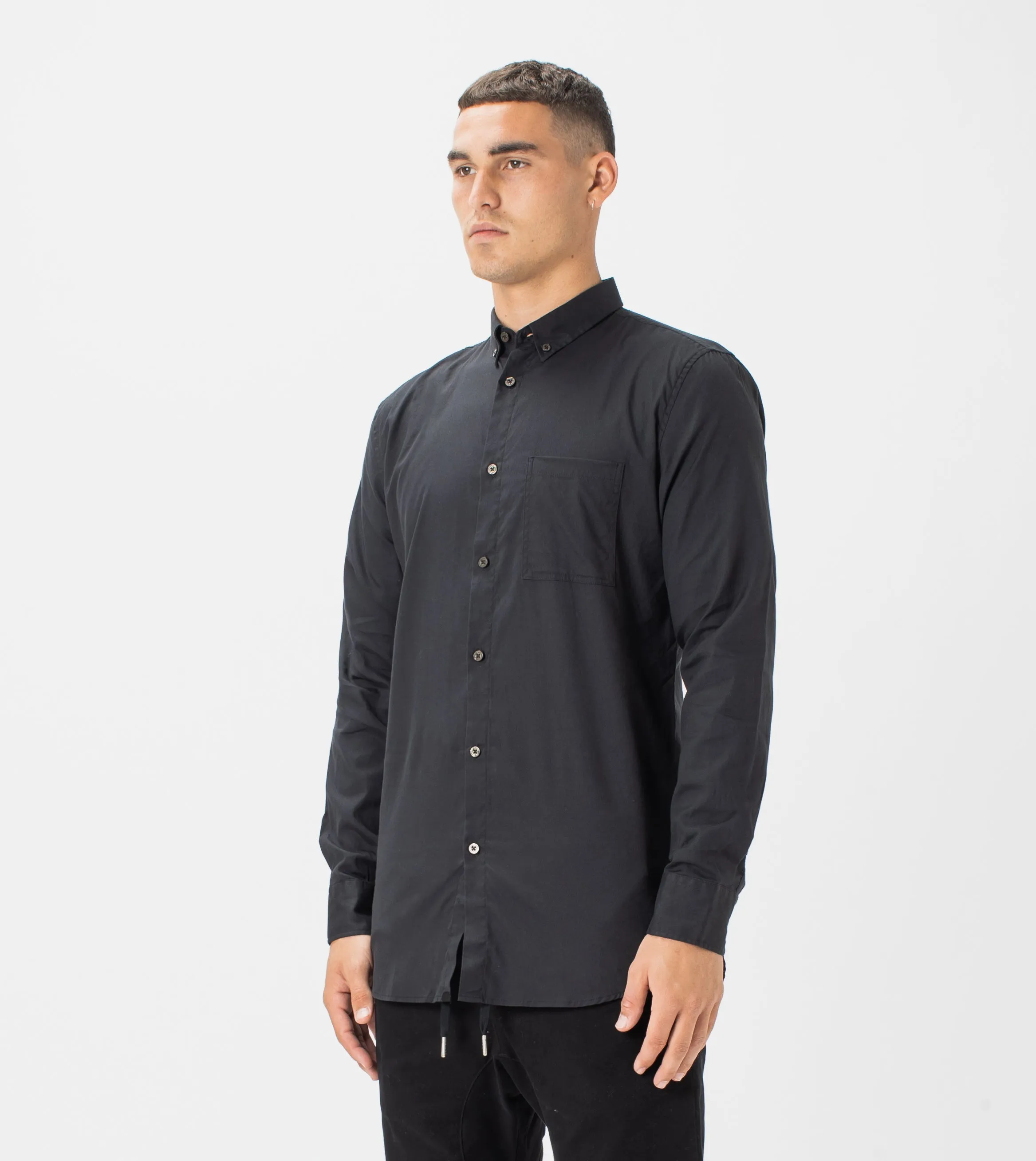 7 Foot LS Oxford Shirt Black