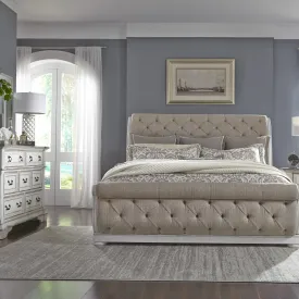 Abbey Park 520-BR-QUSLDM Queen Uph Sleigh Bed, Dresser & Mirror