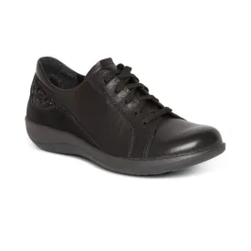 Aetrex Dana Oxford Black Leather DM300 BLACK