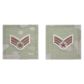 Air Force Embroidered Rank: Senior Airman - OCP with hook