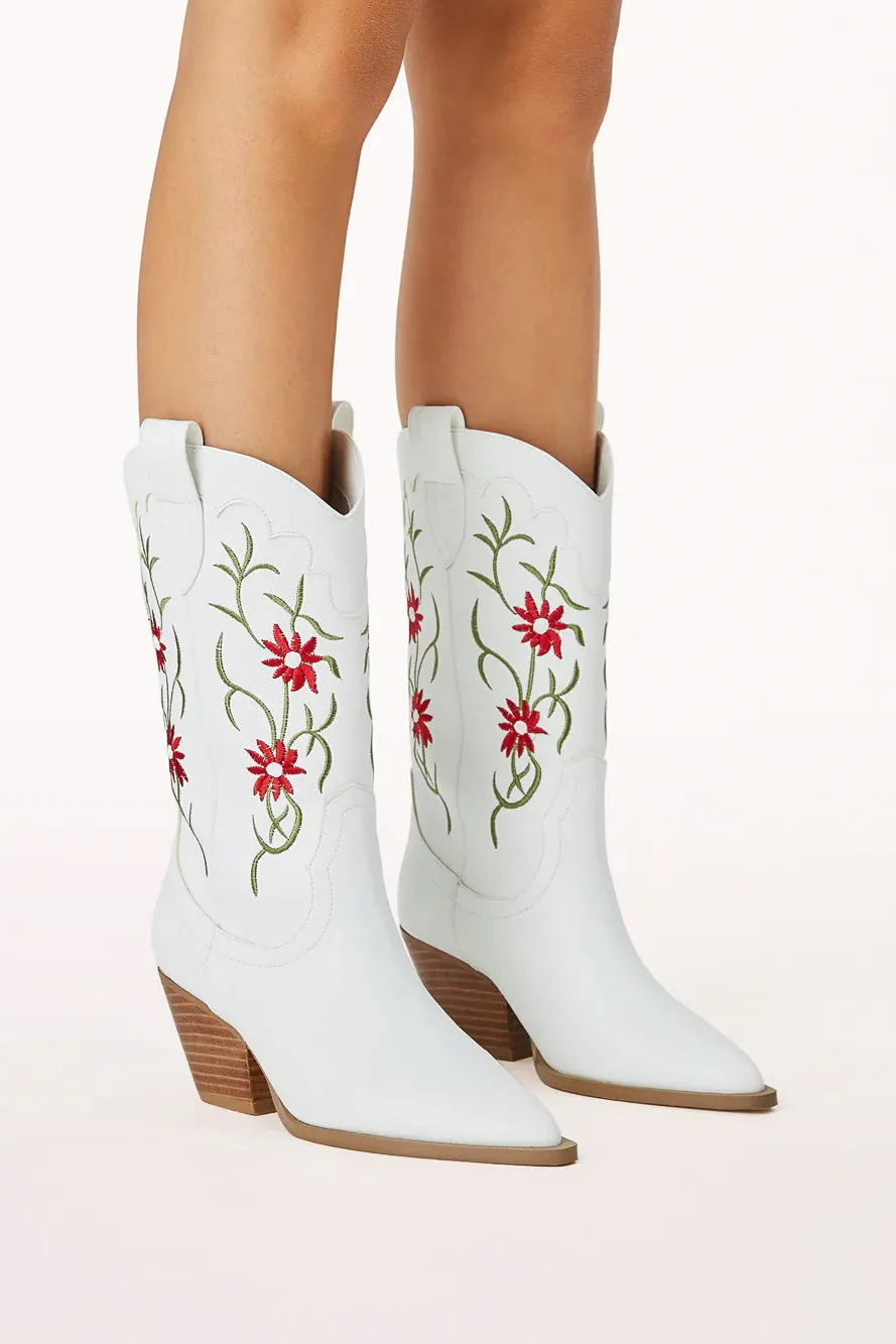 Allison Floral Embroidered Western Boot