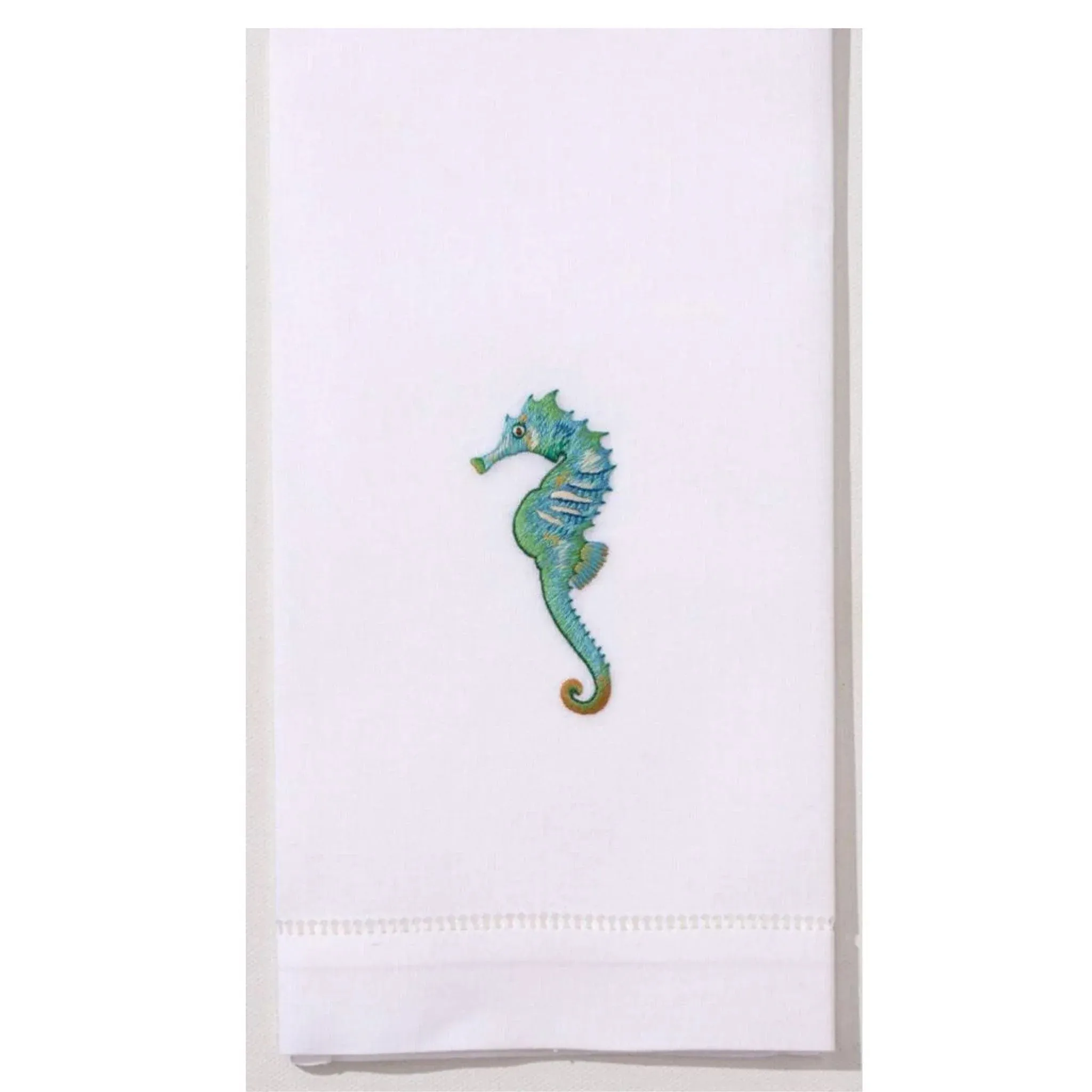 Aqua Seahorse Nautical Hand Towels