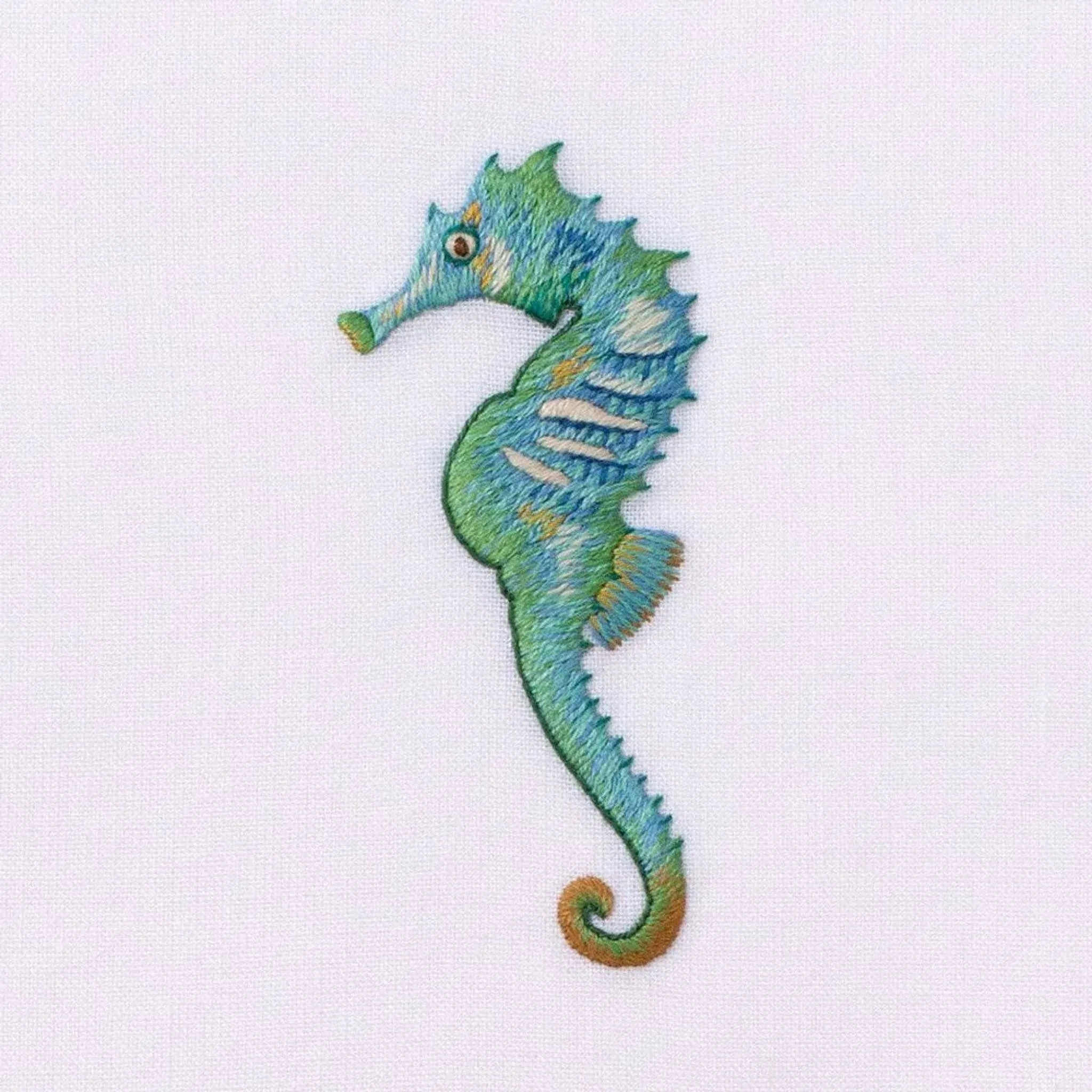 Aqua Seahorse Nautical Hand Towels