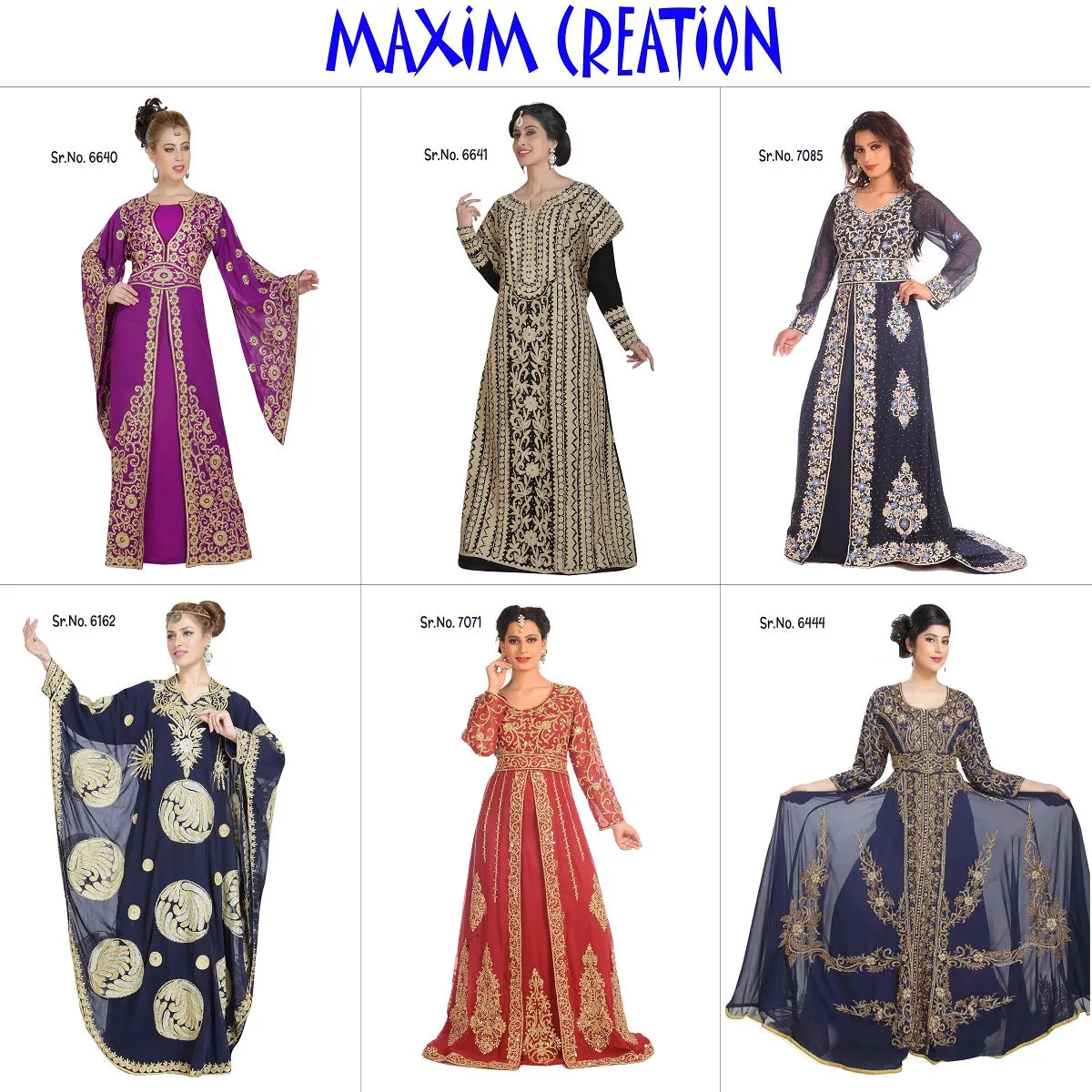 Arabian Dress With Mix Embroidered Digital Printed Kaftan