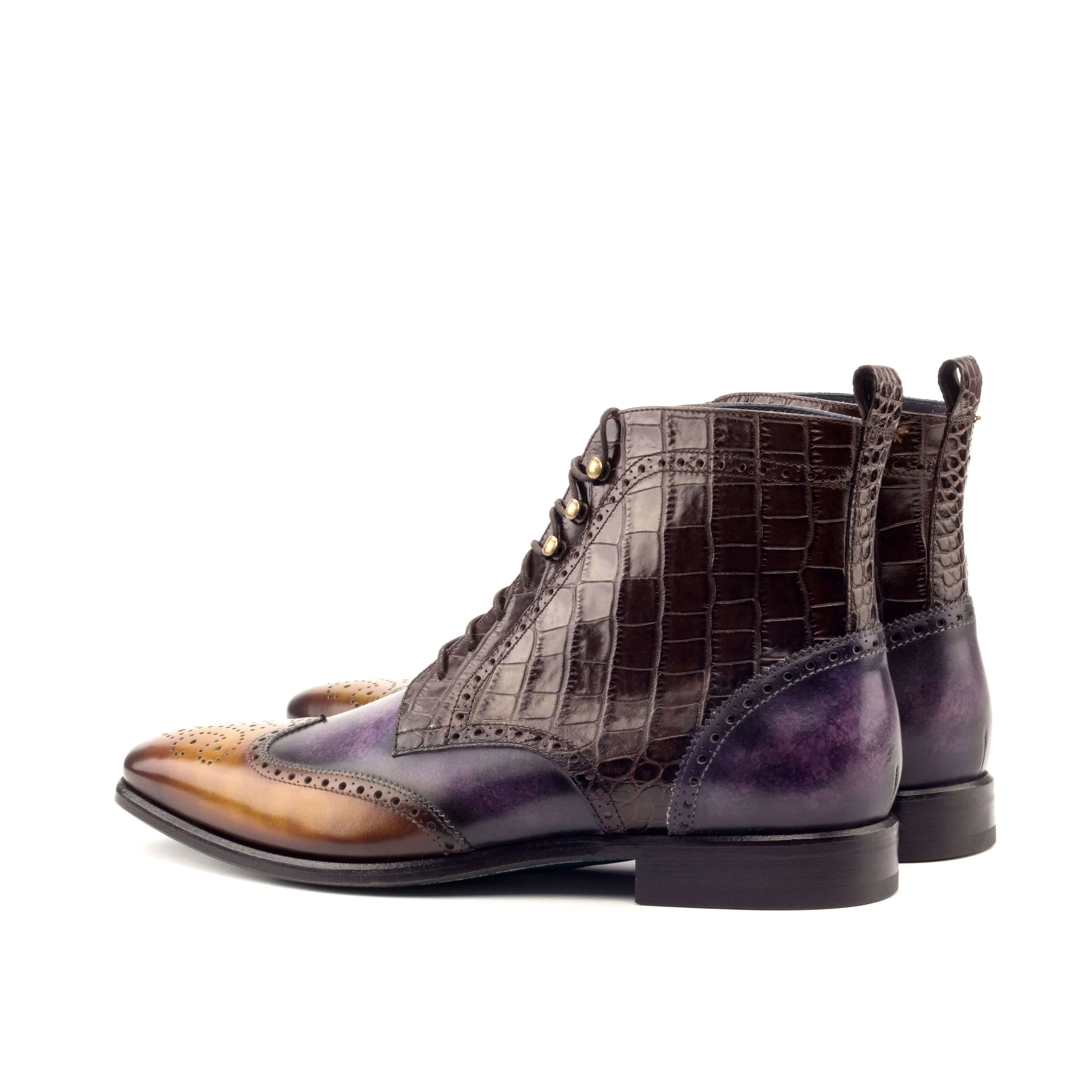 Arah Patina Military Brogue Boots