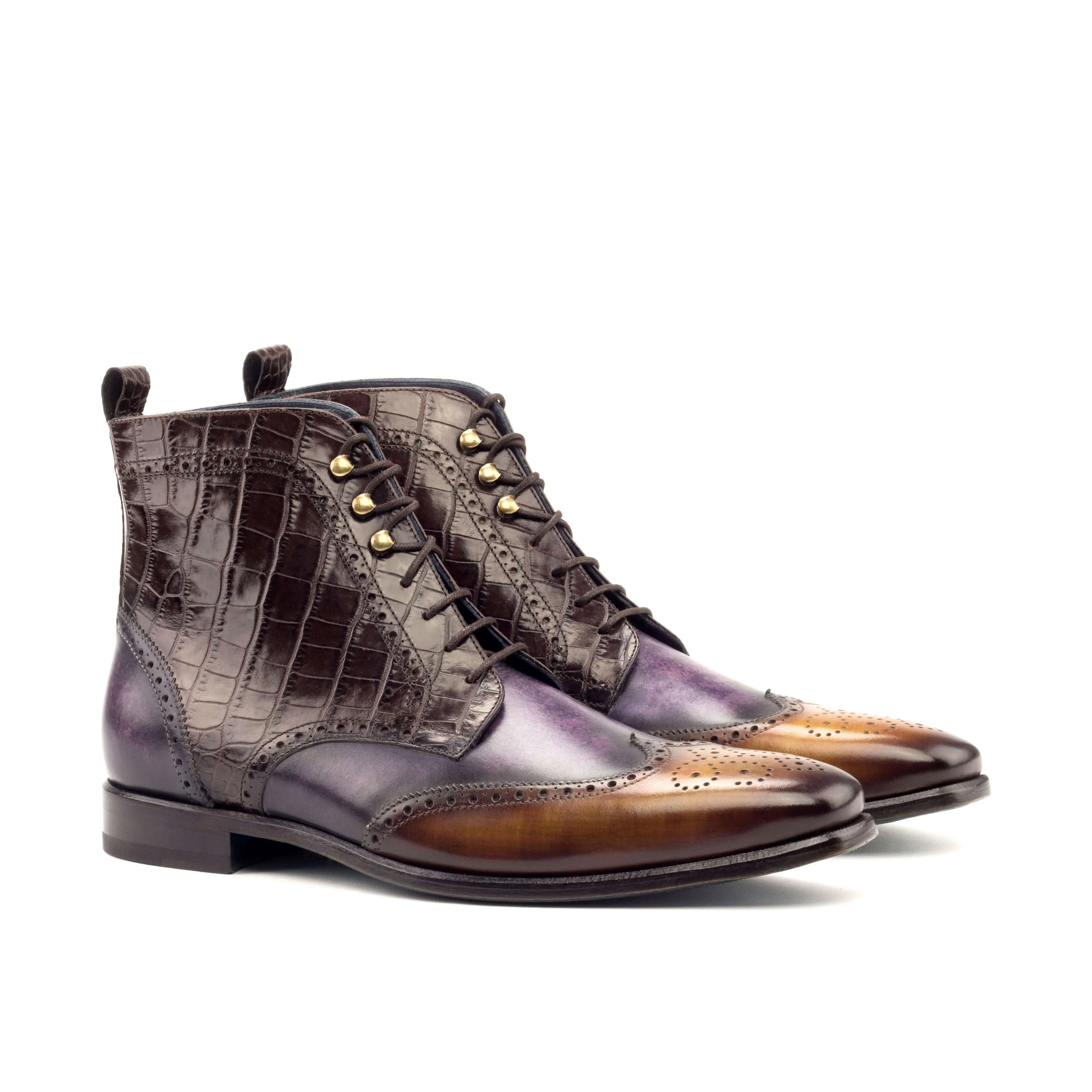 Arah Patina Military Brogue Boots