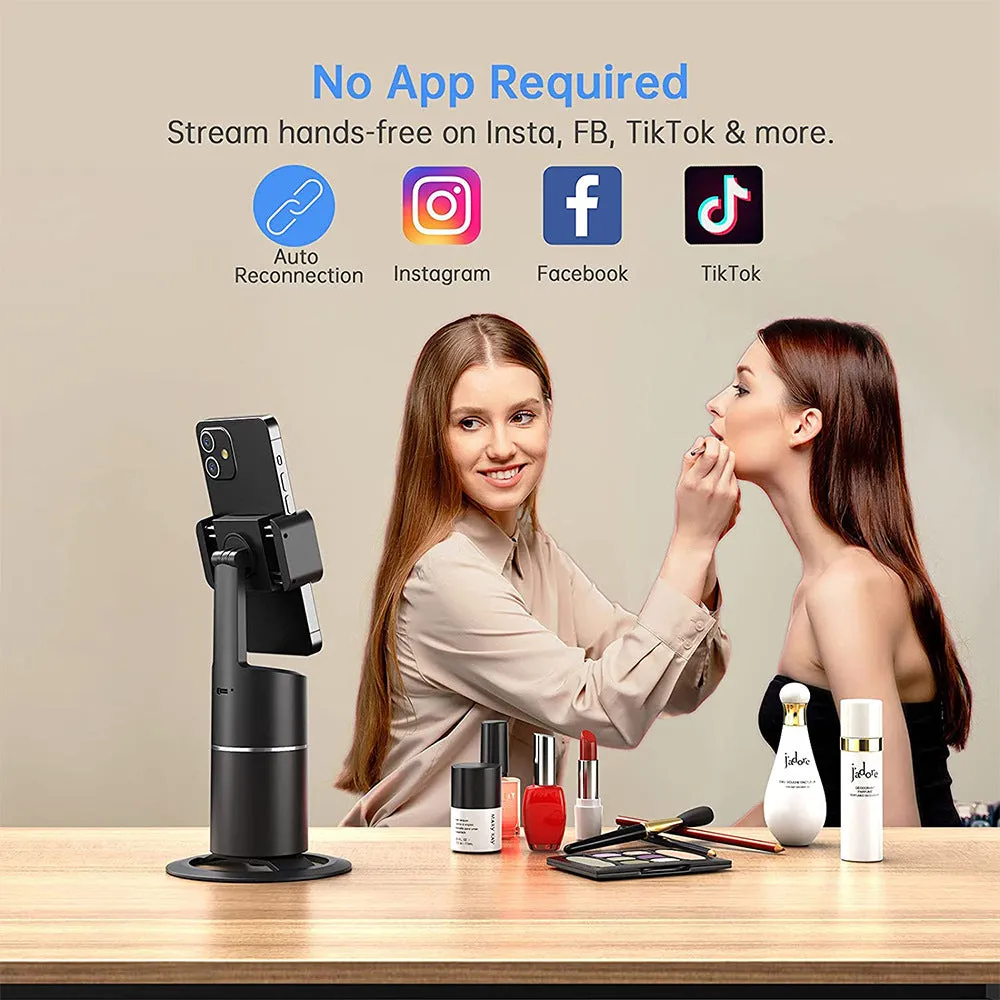 Automatic Face Tracking Selfie Stick Mobile Phone Holder 360 Rotation