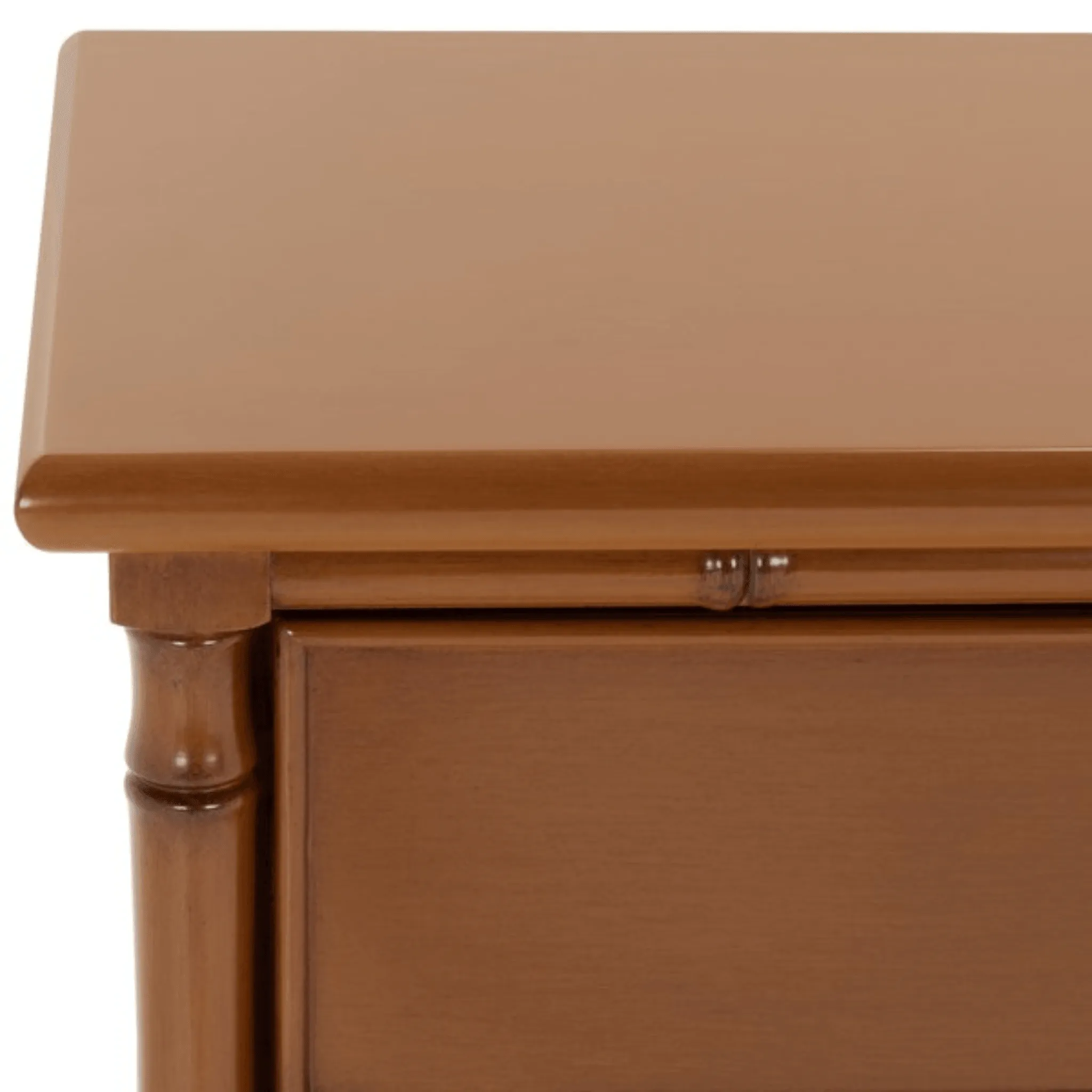 Bamboo Inspired Contemporary Dresser in Soft Brown Finish