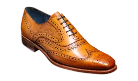 Barker McClean Classic Full Brogue Oxford Shoe - Cedar Calf / Paisley Laser