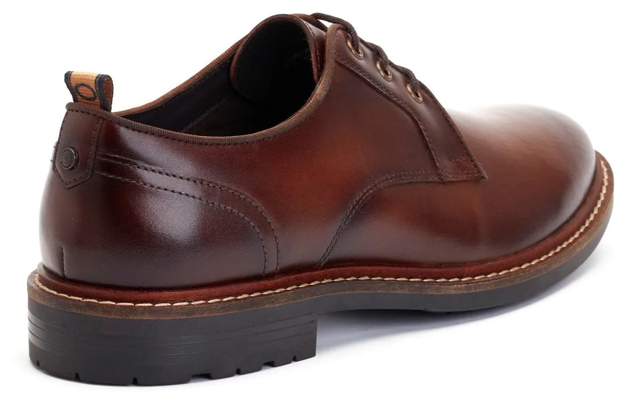 Base London Dime Mens Leather Lace Up Derby Shoe