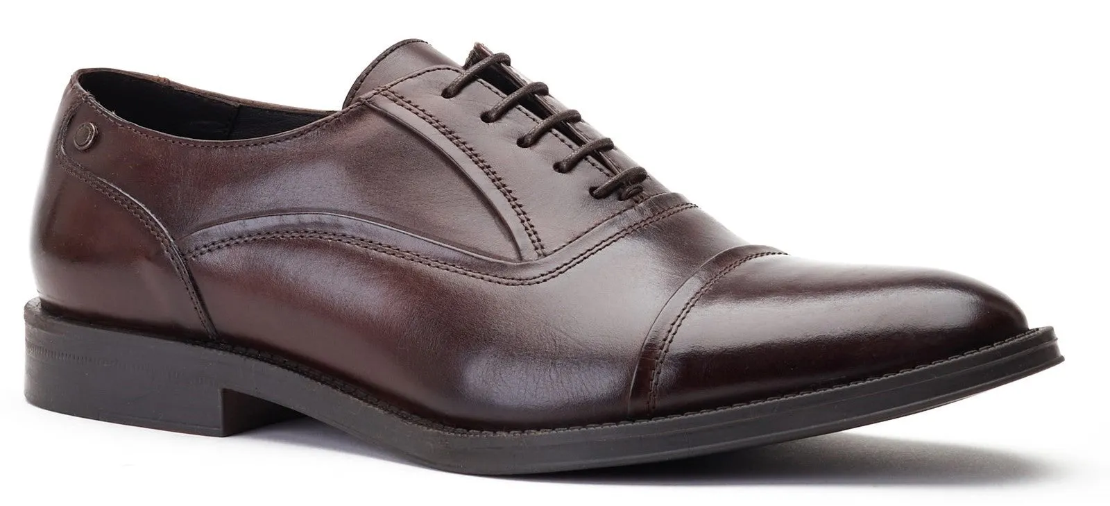 Base London Wilson Waxy Mens Leather Lace Up Oxford Shoe