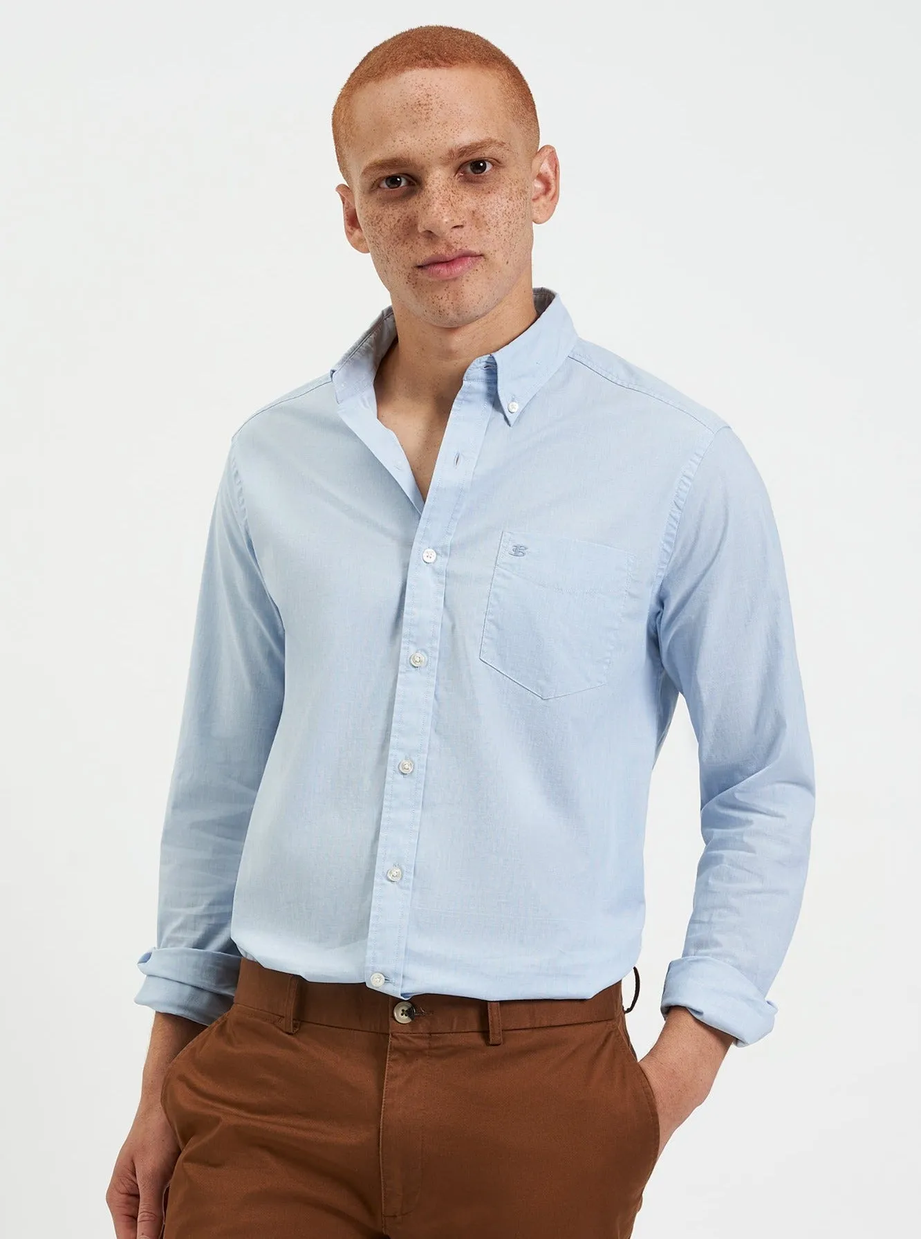 Beatnik Wash Long-Sleeve Shirt - Sky