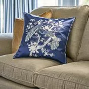 Belvedere Midnight Embroidered Cushion