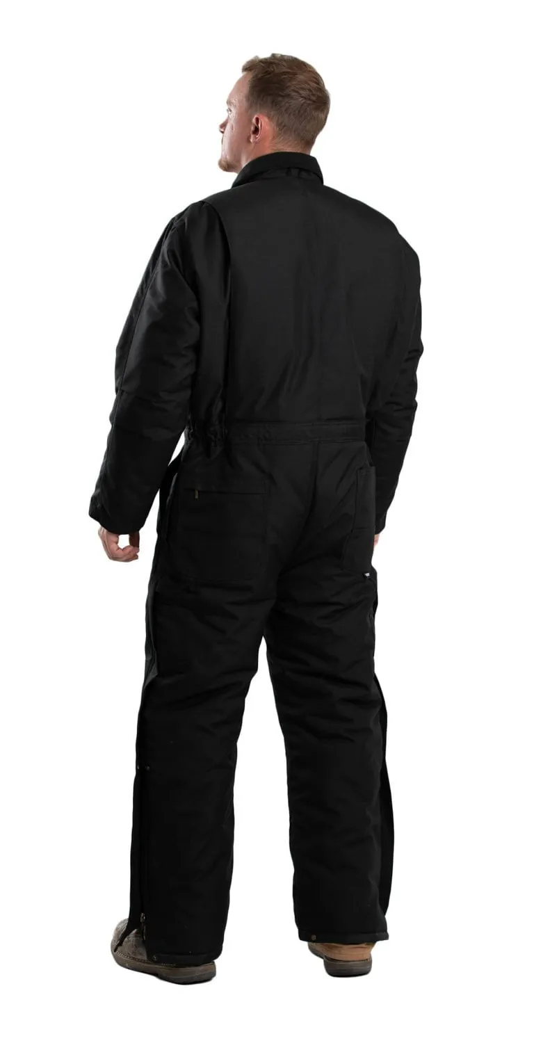 Berne Mens Black Nylon Icecap Insulated Coverall