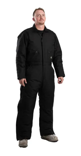 Berne Mens Black Nylon Icecap Insulated Coverall