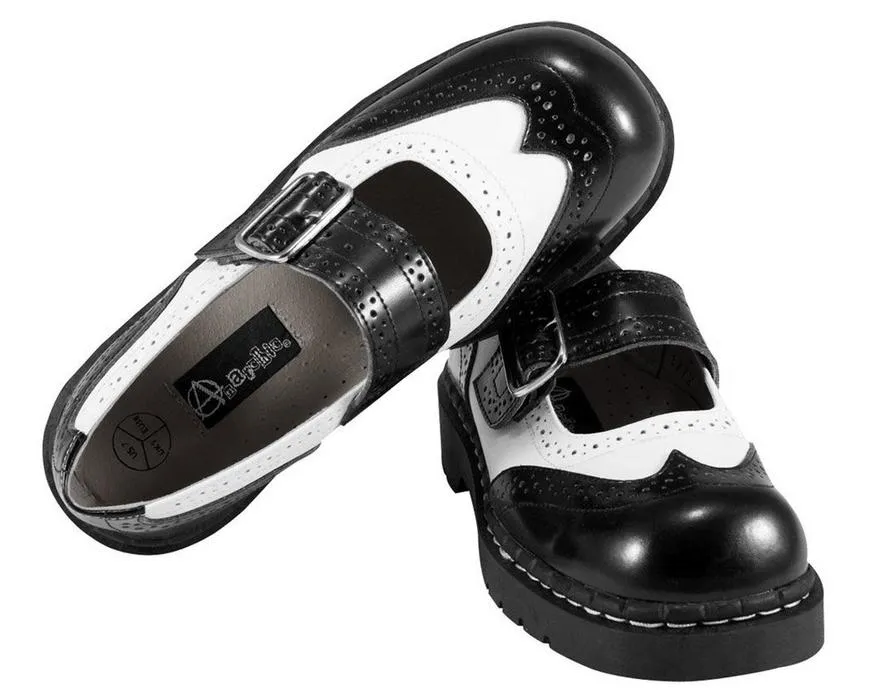 Black & White Brogue Mary Janes