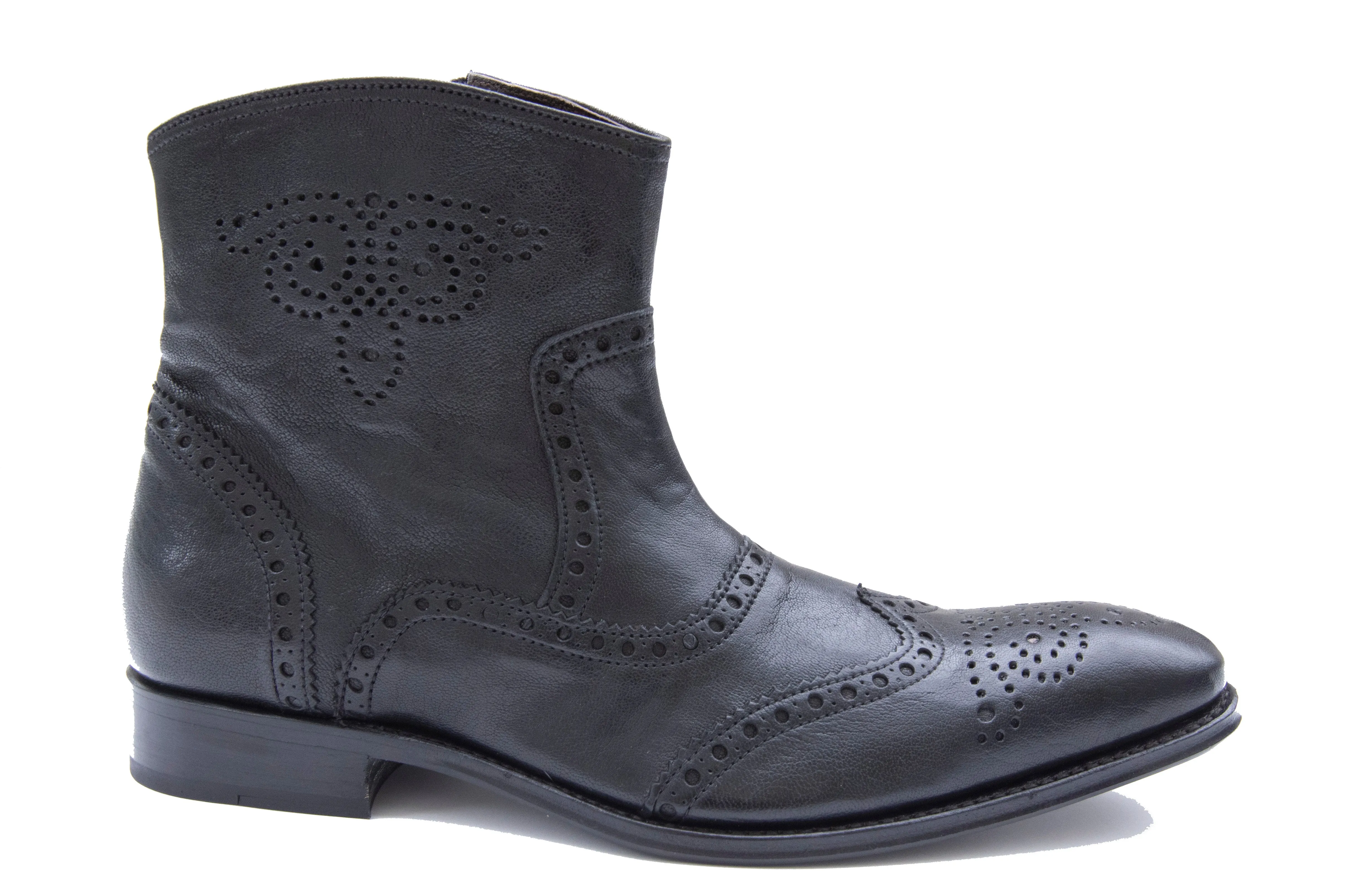 Black Brogue Ankle Boots