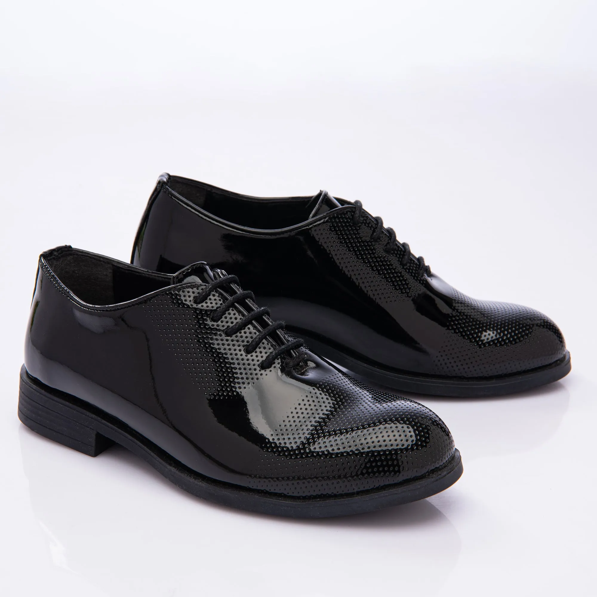 Black Closed Lace Dress Shoes