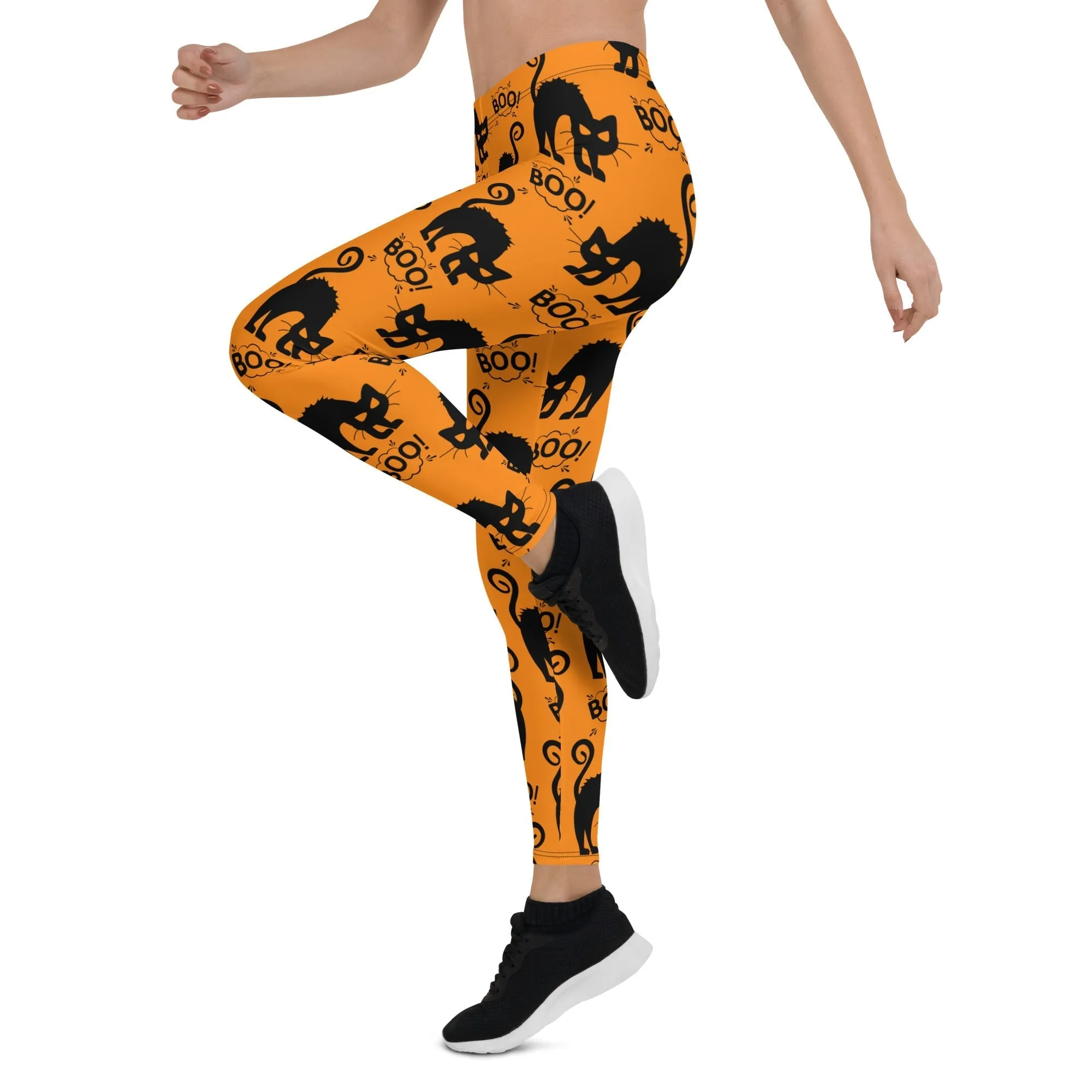 Black Kitty Halloween Leggings