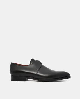 Black Leather Derby Dress Shoe