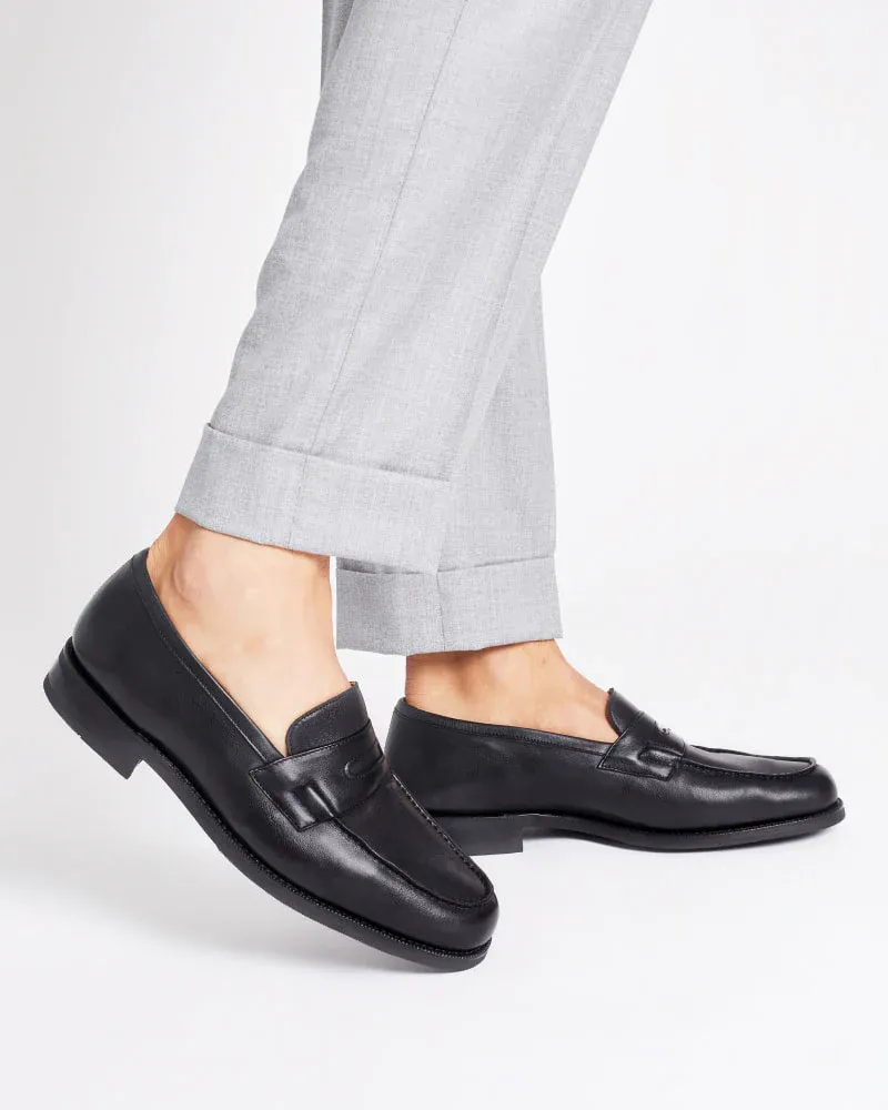 Black Soft Leather Loafer