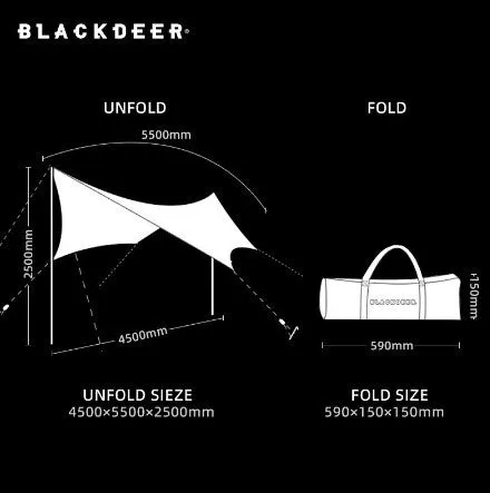 Blackdeer Canopy Tent w/ Poles Bd12121141