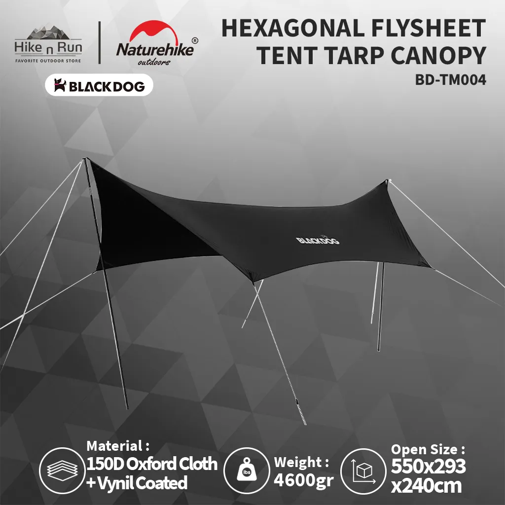 BLACKDOG BD-TM002 / BD-TM004 HEXAGONAL FLYSHEET TENT TARP CANOPY