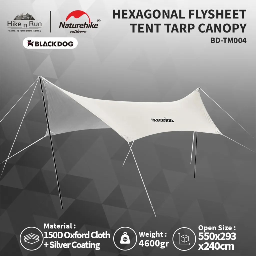 BLACKDOG BD-TM002 / BD-TM004 HEXAGONAL FLYSHEET TENT TARP CANOPY