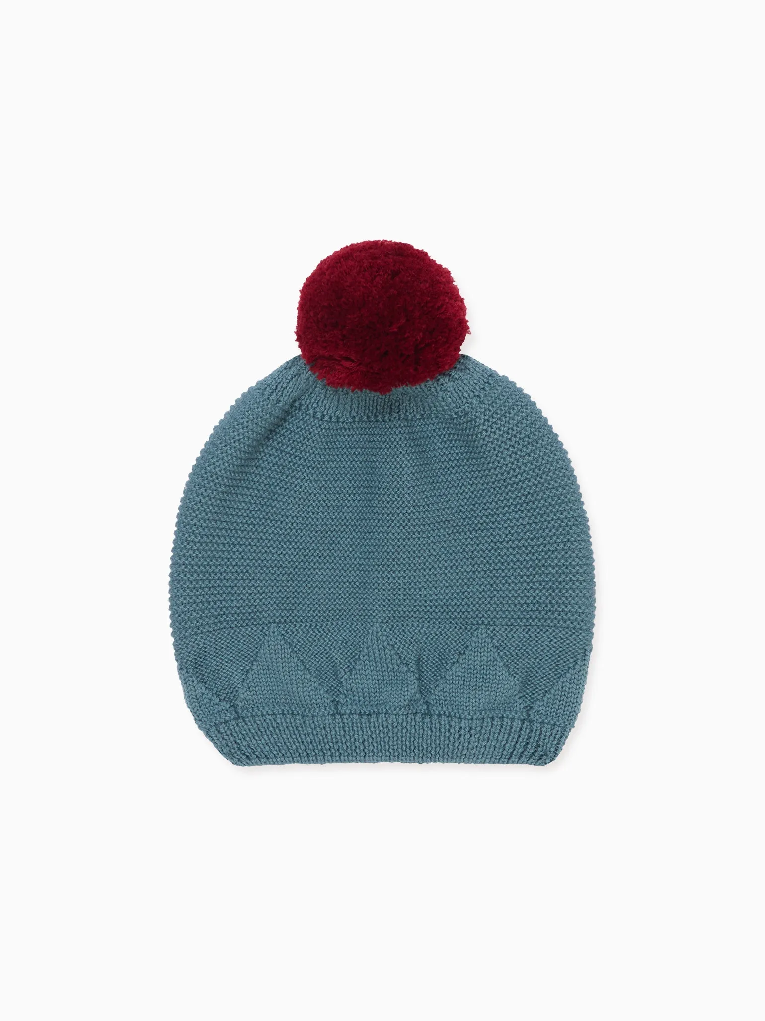 Blue Merino Bobble Hat