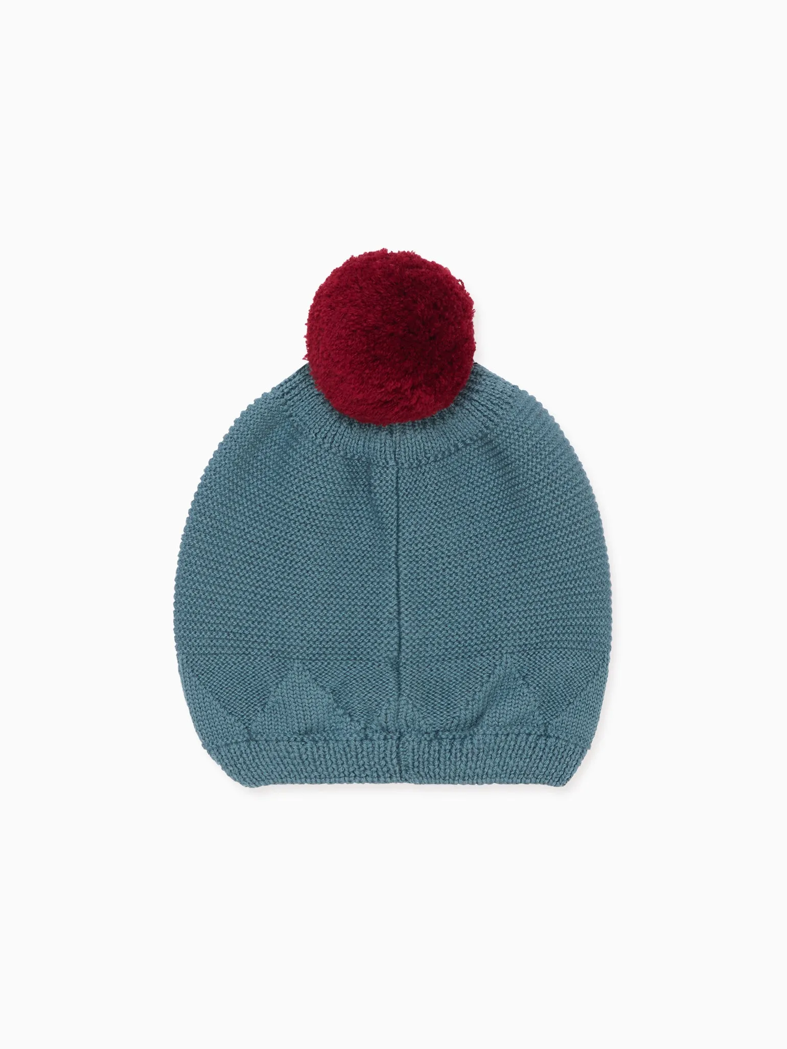 Blue Merino Bobble Hat