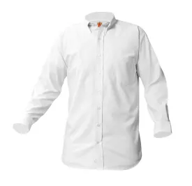 Boys Long Sleeve Oxford Shirt - Sacred Heart - White