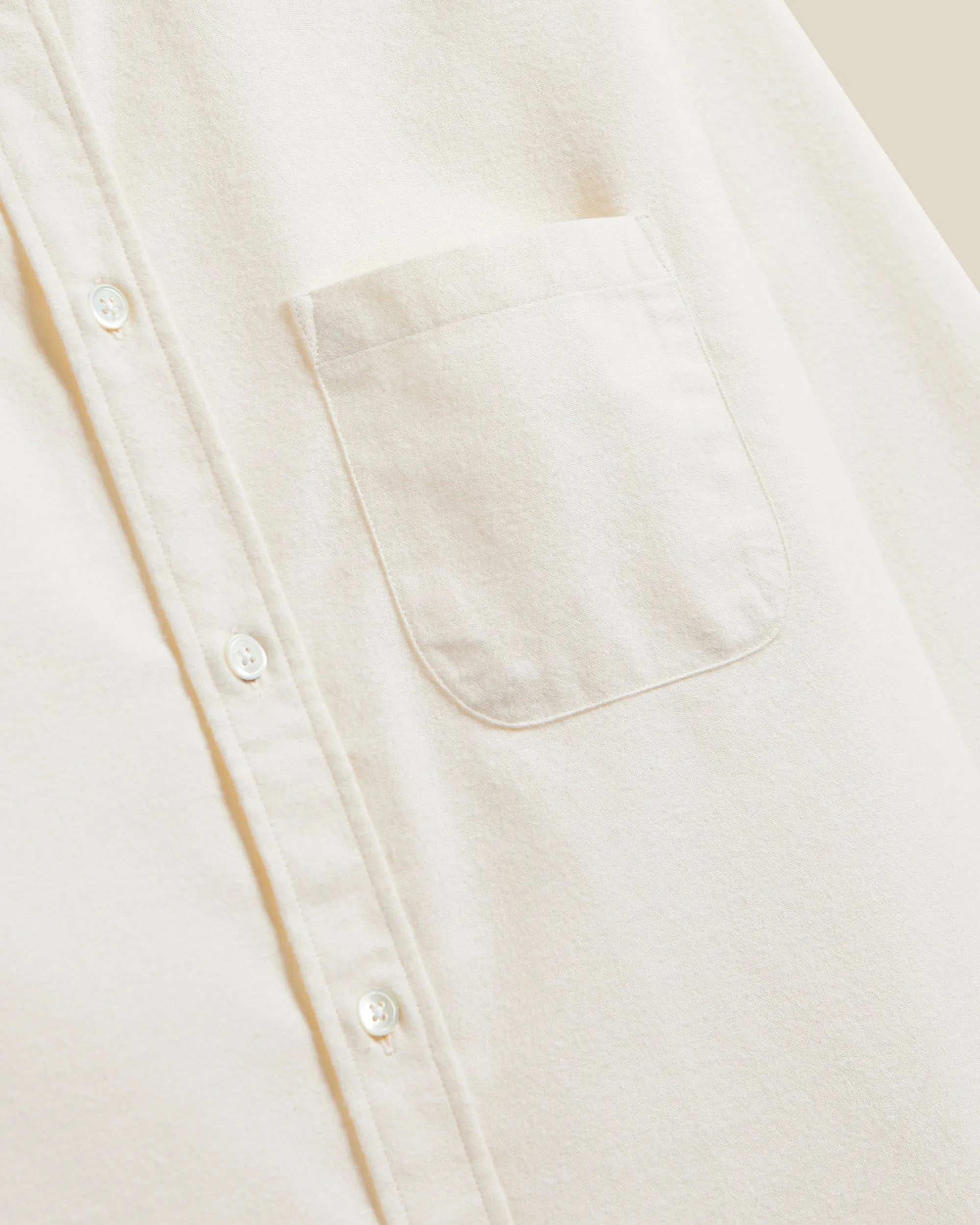 Premium Ecru Brushed Oxford Fabric