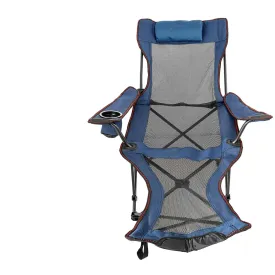 Camping Folding Recliner, Cup Holder, Foot Rests, 3 Colors, Carry Bag