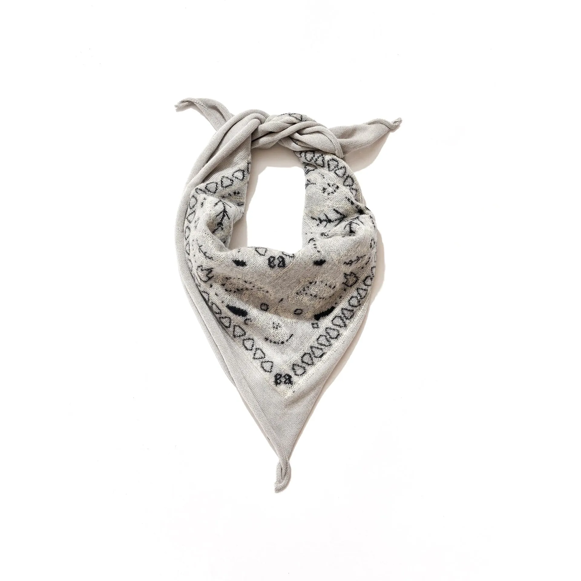 Luxurious Cashmere Bandana in Classic Oxford Print